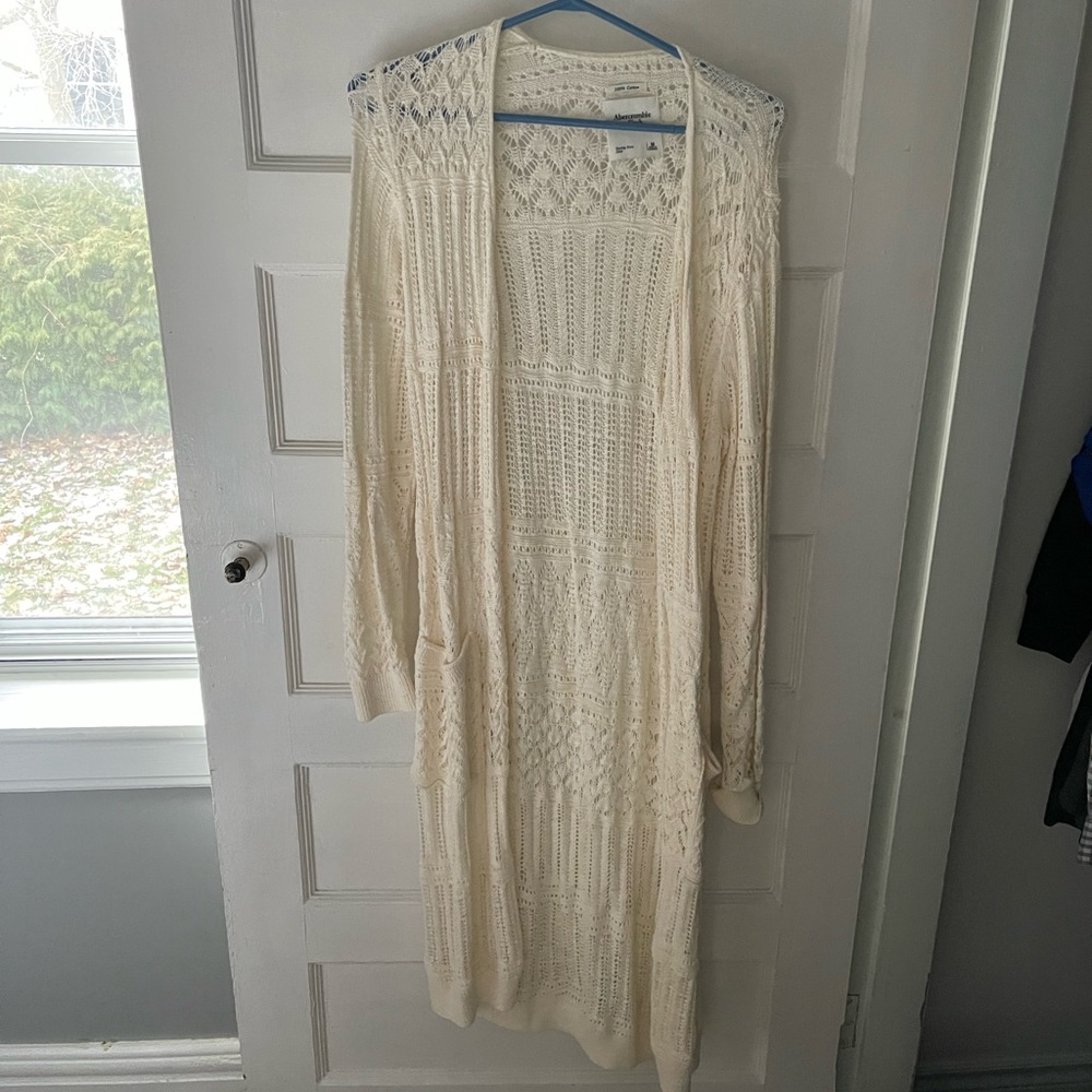 Abercrombie Crochet Duster Cardigan